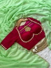 Tew Faux Georgette With Handwork Saree Wholesale Market In Surat